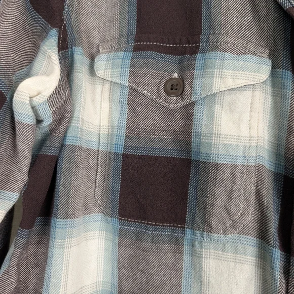 Filson Womens Scout Plaid Flannel Buttondown Long Sleeve Shirt Top Large - Picture 3 of 7